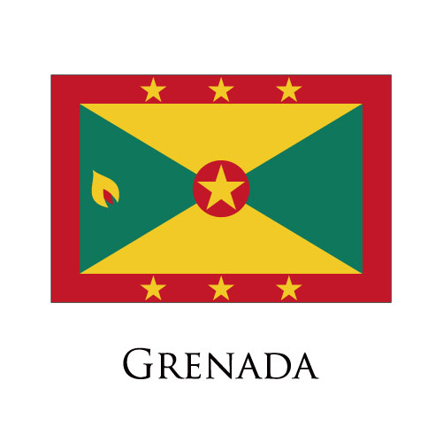 Grenada flag logo vinyl decal